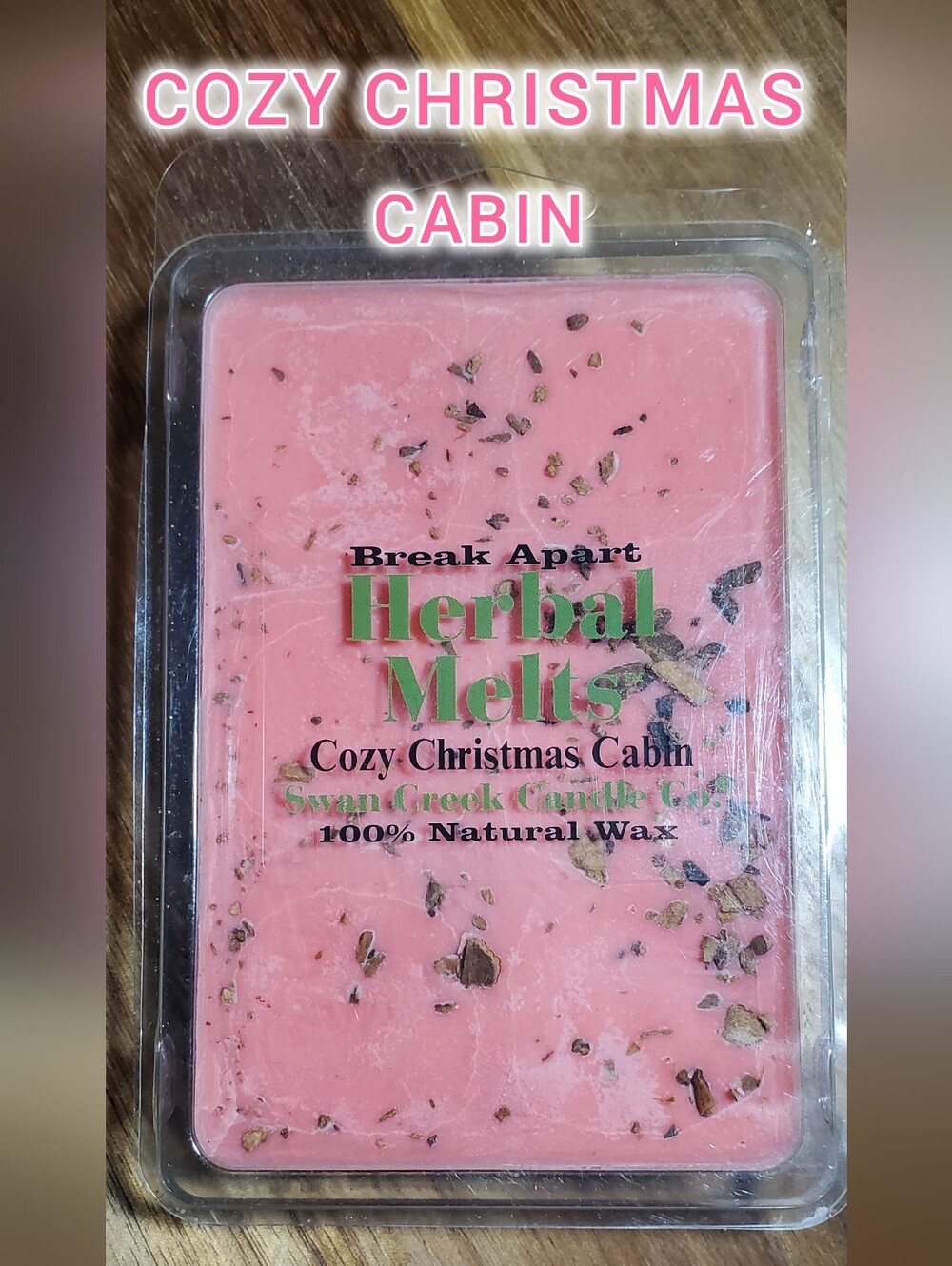 COZY CHRISTMAS CABIN by SWAN CREEK CANDLE Herbal Melts 100% Natural Wax 5.25 oz
